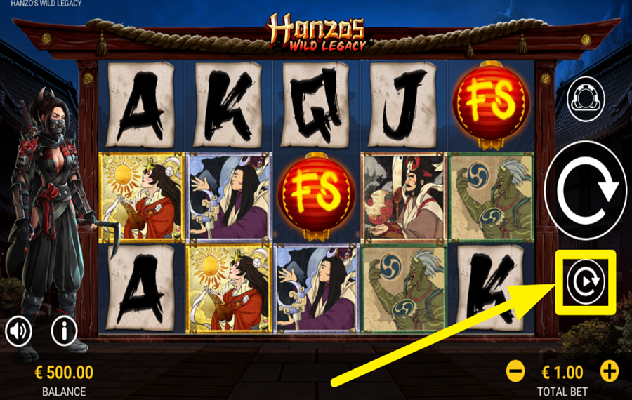 Hanzos Wild Legacy FAITES TOURNER LES BOBINES AUTOMATIQUEMENT.