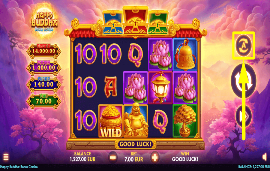 Happy Buddha Bonus Combo PROCEED WITH AUTOPLAY.