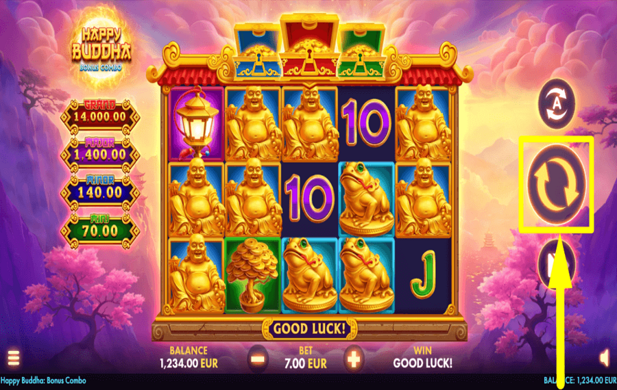 Happy Buddha Bonus Combo PLAY TO WIN.