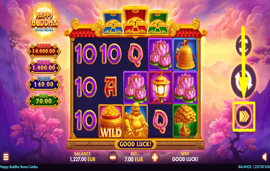 Happy Buddha Bonus Combo PICK UP THE PACE.