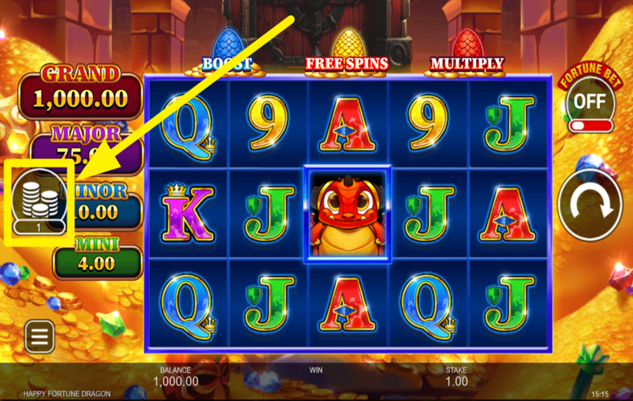 Happy Fortune Dragon BESTIMMEN SIE IHREN EINSATZ.