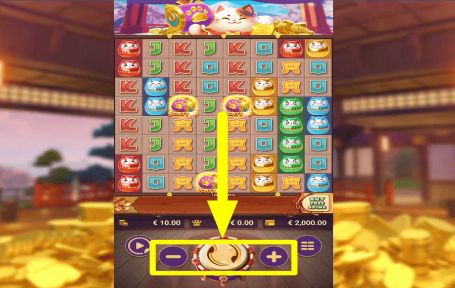 Happy Neko ADJUST YOUR WAGER.