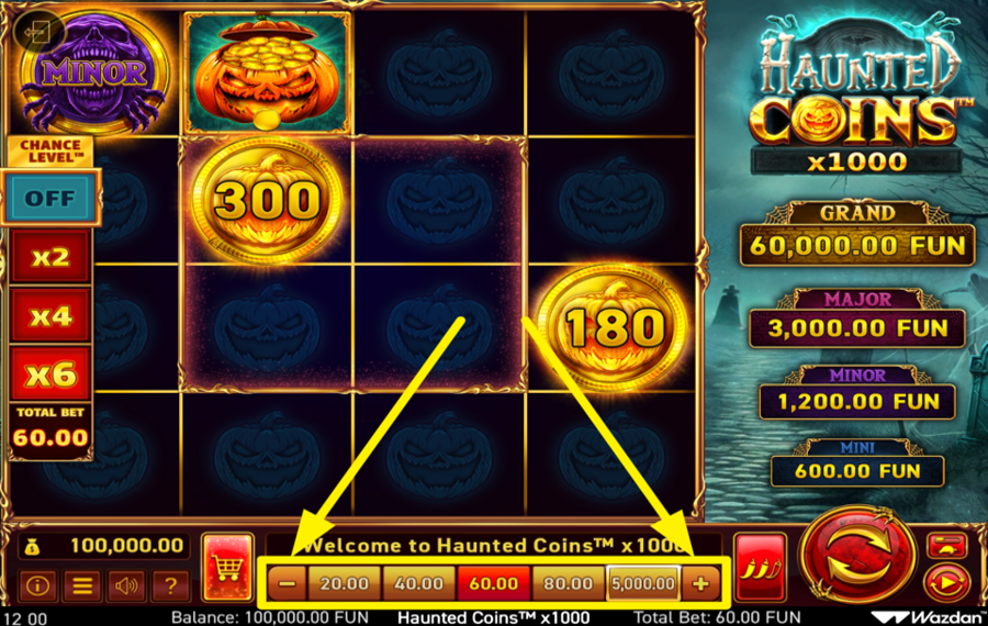 Haunted Coins x1000 ОПРЕДЕЛИТЕ СВОЮ СТАВКУ.