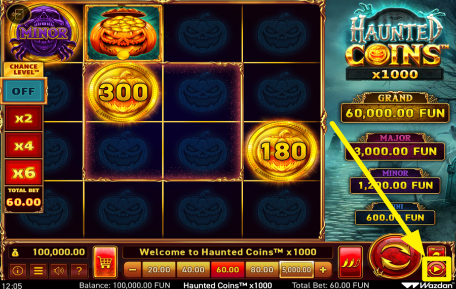 Haunted Coins x1000 ВКЛЮЧИТЬ АВТОВОСПРОИЗВЕДЕНИЕ.