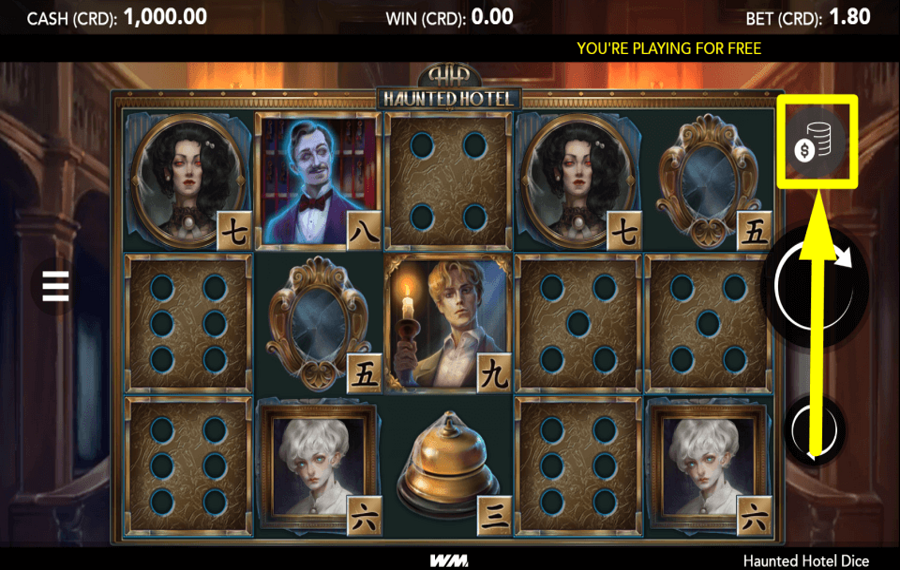 Haunted Hotel Dice ASSIGN YOUR BET.