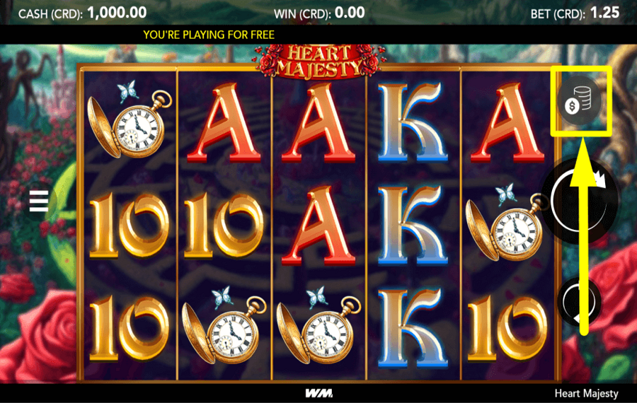 Heart Majesty ASSIGN A BET AMOUNT.