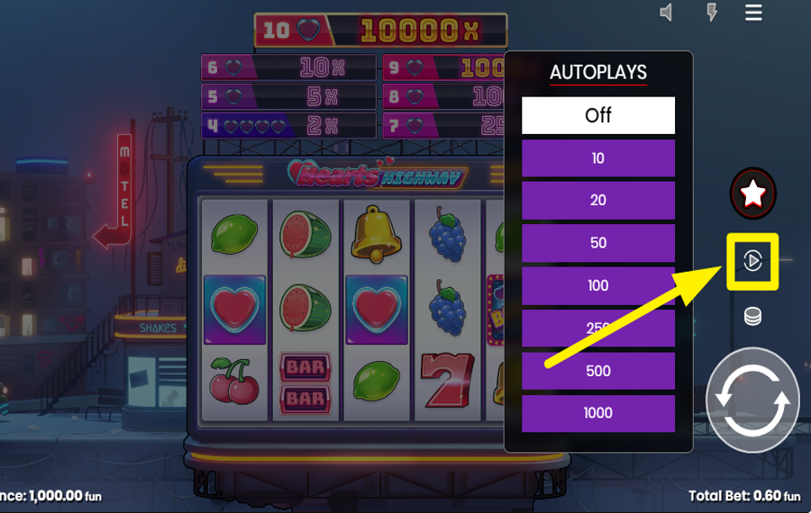 Hearts Highway CHOOSE AUTOPLAY.
