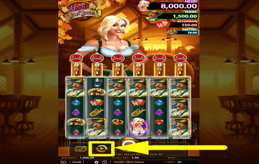 Heidis Bier Haus ВЫБИРАЙТЕ АВТОМАТИЧЕСКИЕ ВРАЩЕНИЯ.