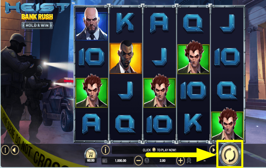 Heist Bank Rush Hold and Win SPIELEN UM ZU GEWINNEN.