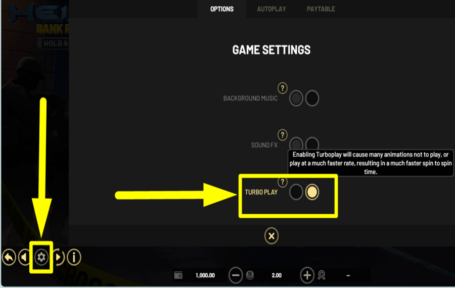 Heist Bank Rush Hold and Win TURBO-MODUS AKTIVIEREN.