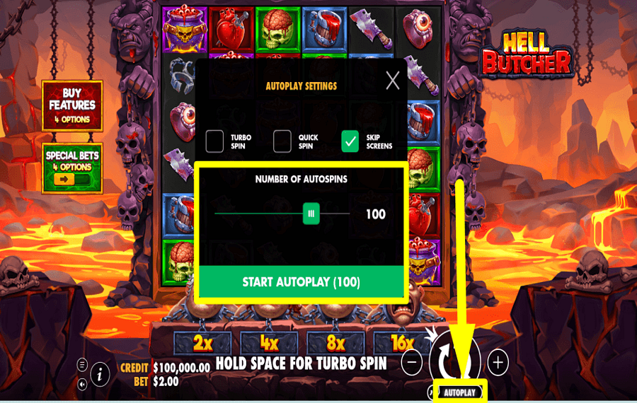Hell Butcher SPIN AUTOMATICALLY.