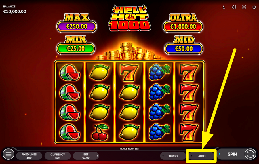 Hell Hot 1000 自動再生を選択してください。