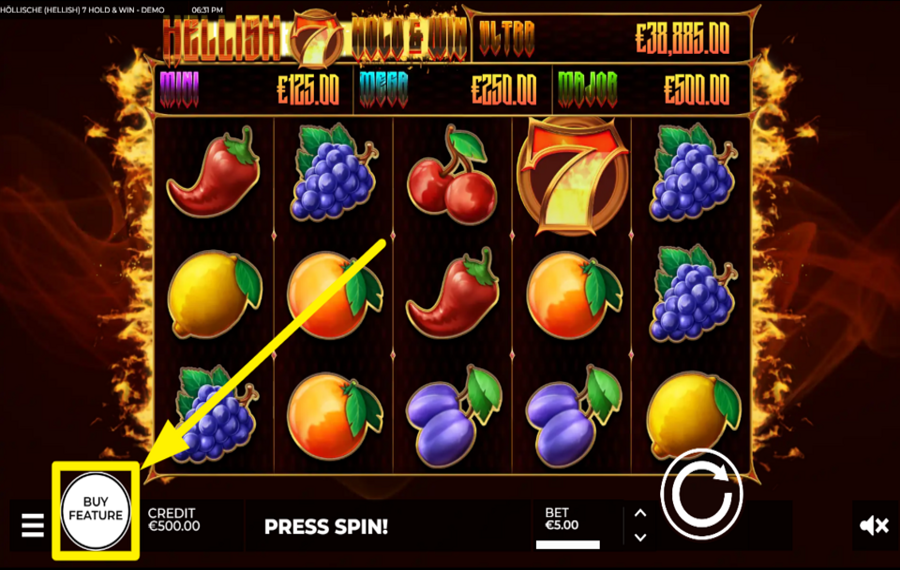 Hellish 7 Hold and Win DÉBLOQUEZ LES MODES BONUS.