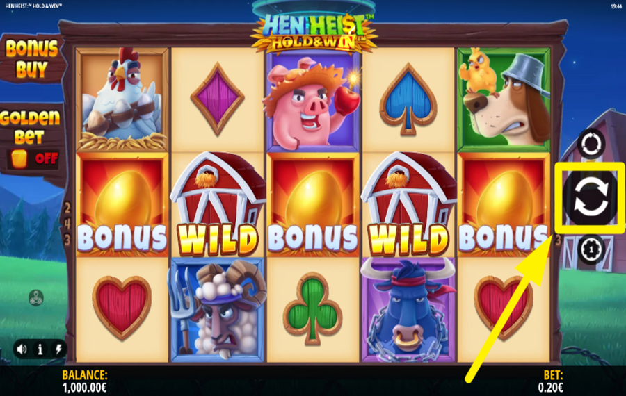 Hen Heist Hold and Win ЗАЖИГАЙТЕ ВОЛНЕНИЕ!