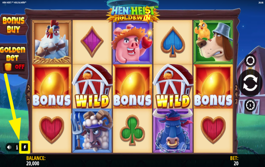 Hen Heist Hold and Win АКТИВИРУЙТЕ ТУРБО-РЕЖИМ!