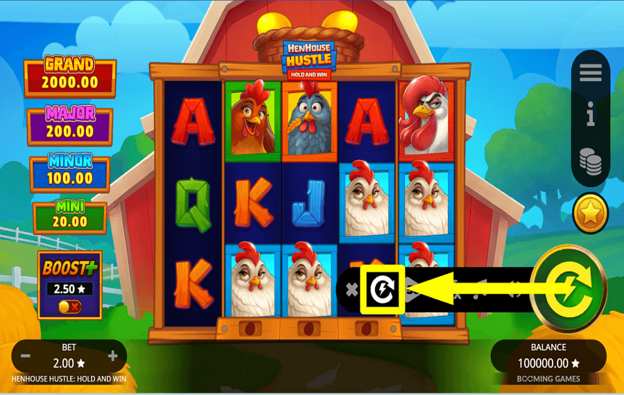 Henhouse Hustle Hold and Win ACTIVA EL MODO TURBO.