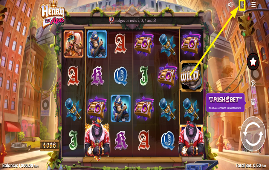 Henry The Ape AUMENTA IL GIOCO.