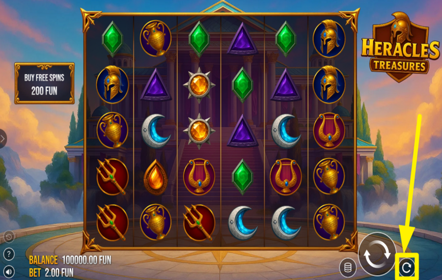 Heracles Treasures ELIGE GIROS AUTOMÁTICOS.