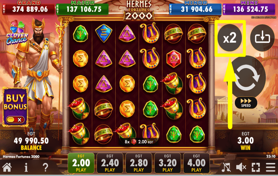 Hermes Fortunes 2000 Clover Chance GEH EIN RISIKO EIN.
