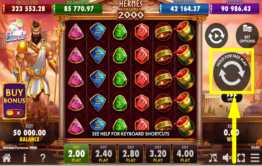 Hermes Fortunes 2000 Clover Chance ZEIT ZU SPIELEN.