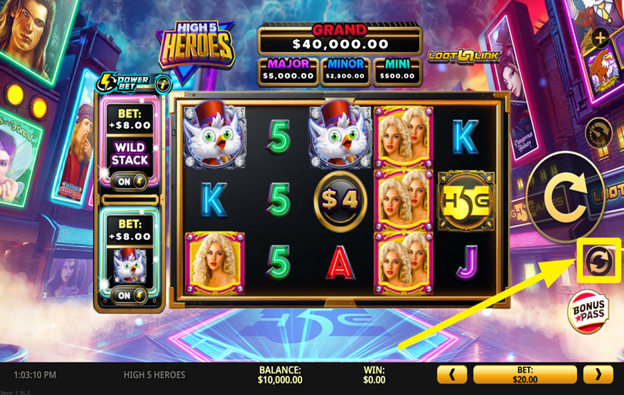 High 5 Heroes USE AUTOMATED SPINS.