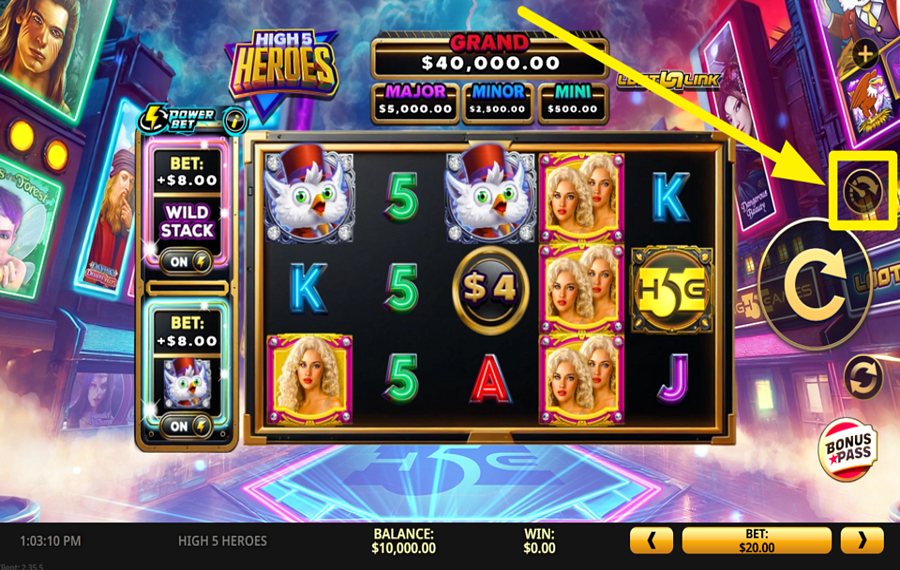 High 5 Heroes ACCELERATE THE SPINS.