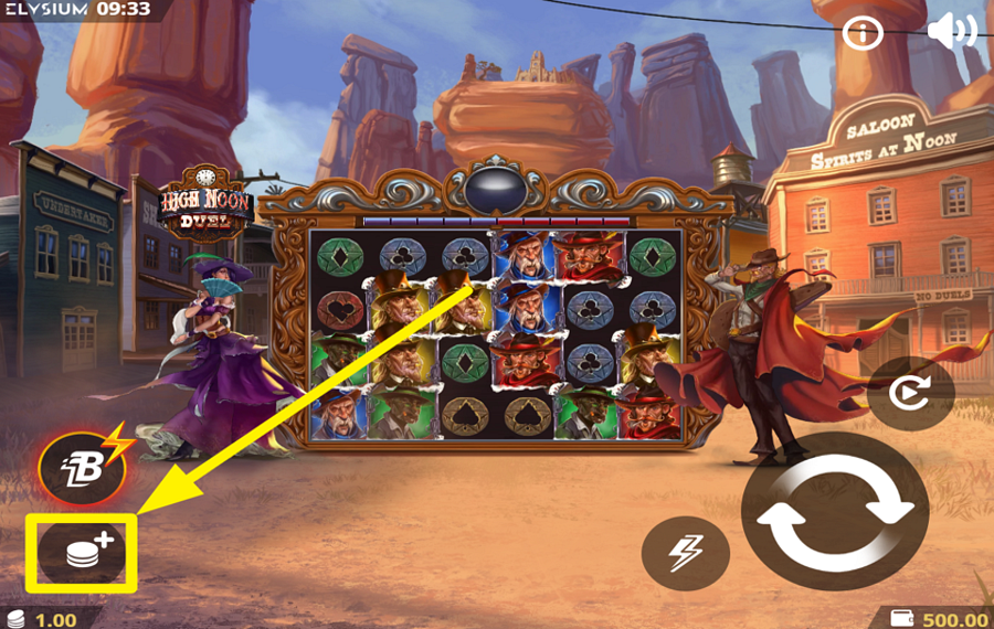 High Noon Duel DETERMINE THE TOTAL BET.