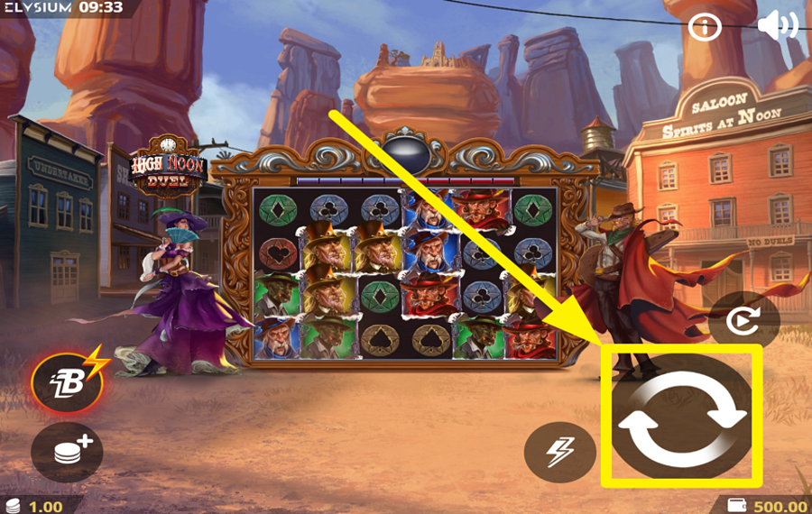 High Noon Duel SPIN THE REELS.
