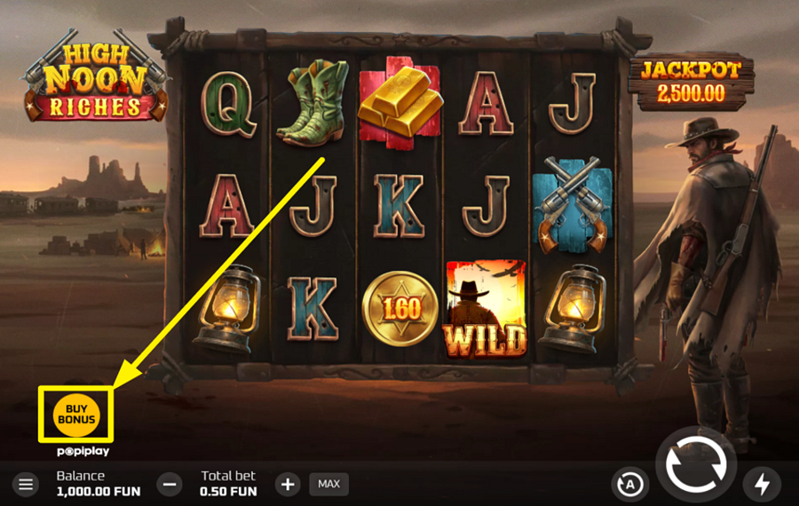 High Noon Riches PROFITEZ D'UN BONUS ! 