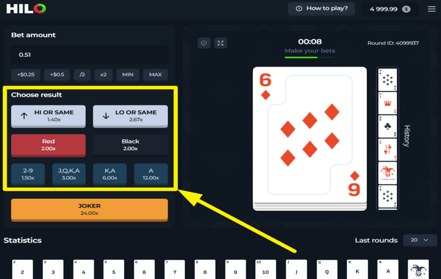 Hilo Joker Спрогнозируйте исход.