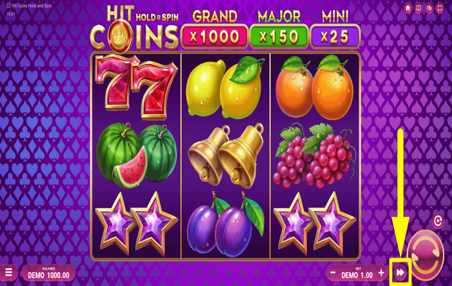 Hit Coins Hold and Spin УСКОРИТЕ ВРАЩЕНИЯ.