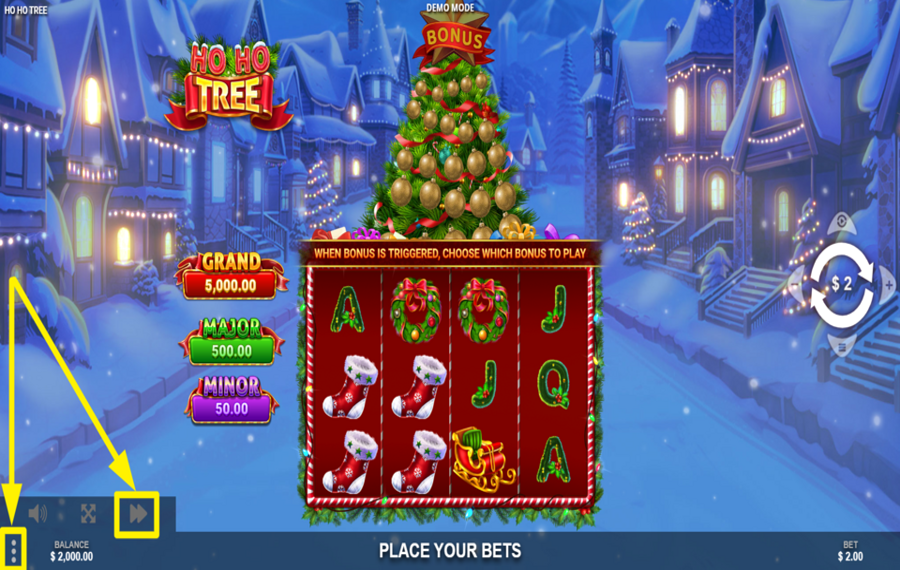 Ho Ho Tree ACCÉLÉRER LE JEU.