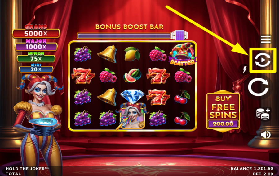 Hold the Joker UTILIZZA LA RIPRODUZIONE AUTOMATICA.