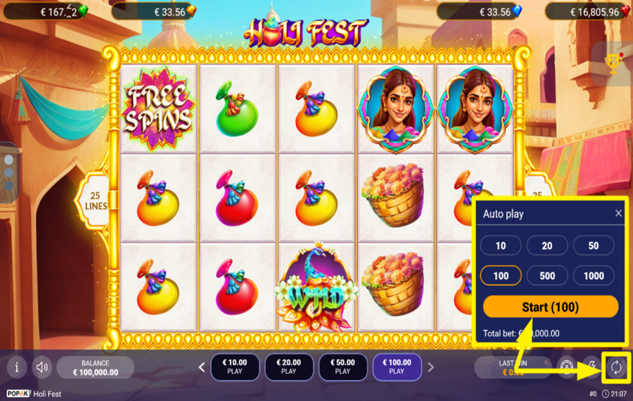 Holi Fest VERWENDEN SIE DIE AUTOPLAY-FUNKTION.