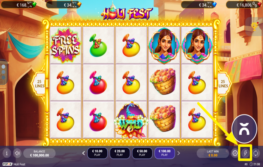 Holi Fest BESCHLEUNIGEN SIE DAS SPIEL.