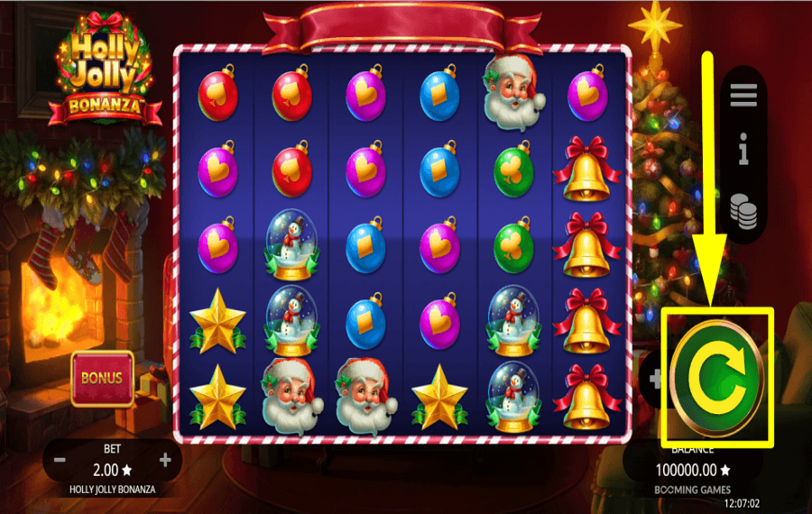 Holly Jolly Bonanza APPUYEZ SUR SPIN POUR GAGNER.
