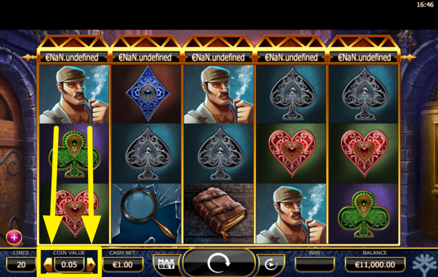 Holmes and the Stolen Stones РЕГУЛИРУЙТЕ ЗНАЧЕНИЕ СТАВКИ.