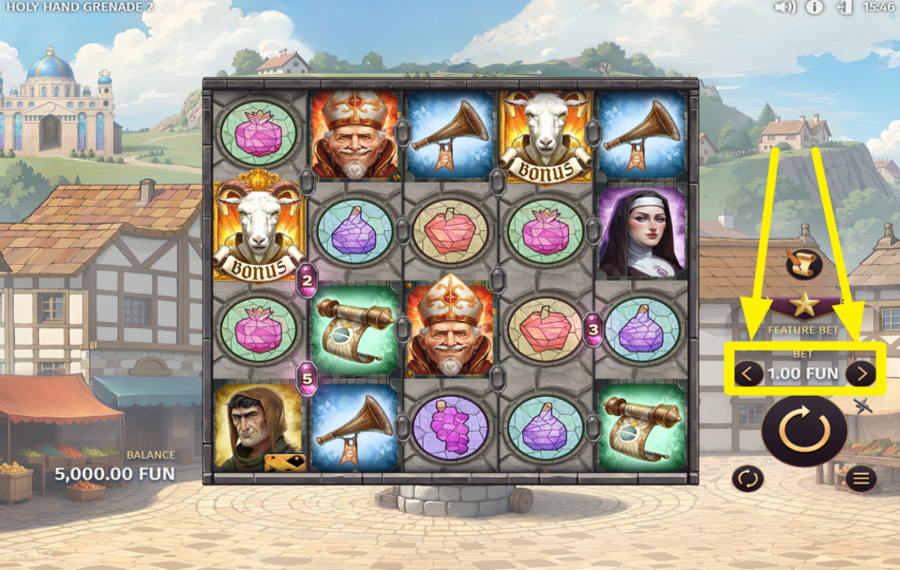 Holy Hand Grenade 2 ВЫБЕРИТЕ ОБЩУЮ СТАВКУ.