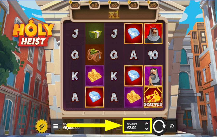 Holy Heist DETERMINE YOUR WAGER.