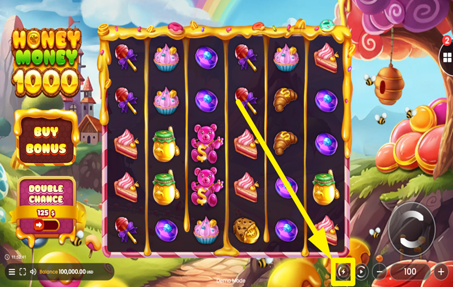 Honey Money 1000 アクションのスピードを上げろ。