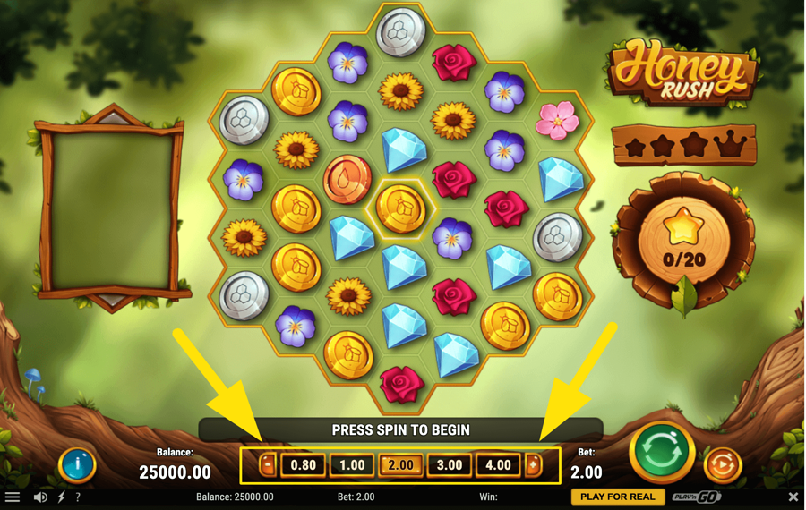 Honey Rush Choisissez votre pari