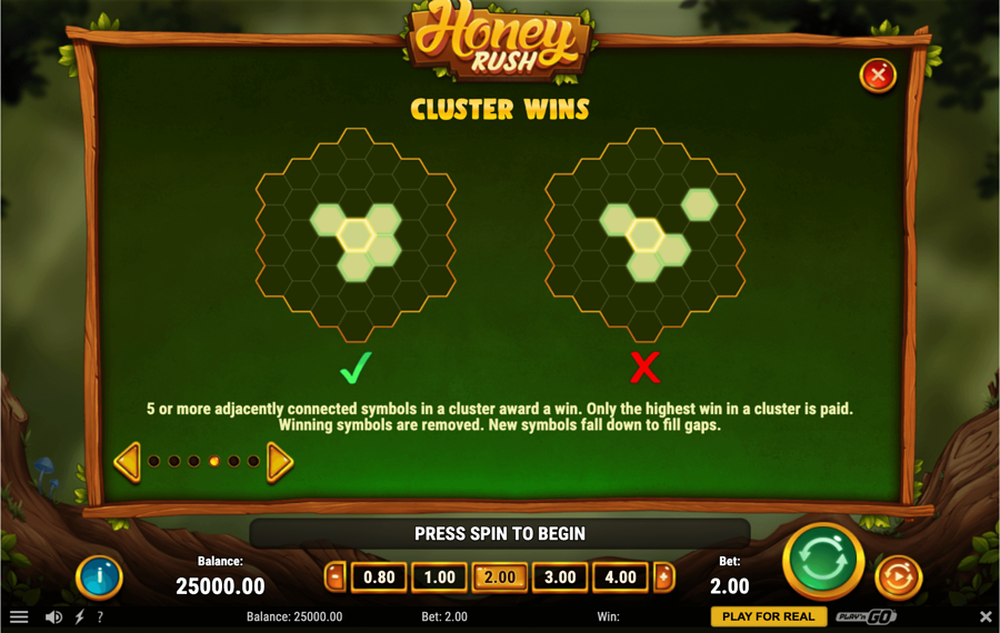 Honey Rush Sélectionnez le nombre de lignes de paiement