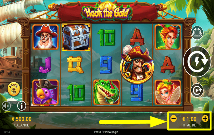 Hook The Gold УСТАНОВИТЕ РАЗМЕР СТАВКИ.