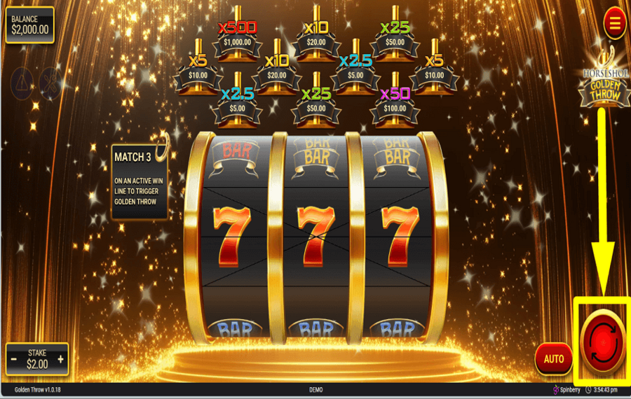 Horseshoe Golden Throw FAITES UN TOUR.