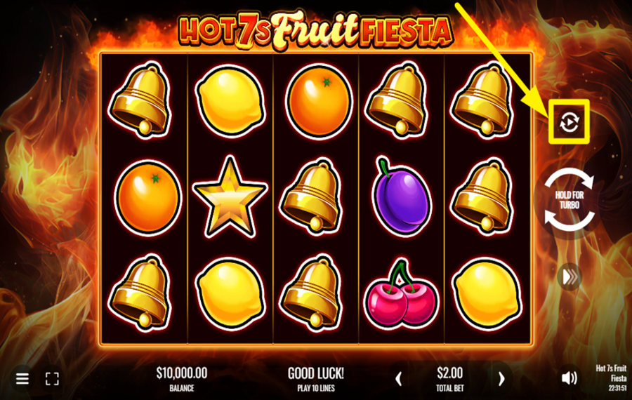 Hot 7s Fruit Fiesta LANCEZ LA LECTURE AUTOMATIQUE.