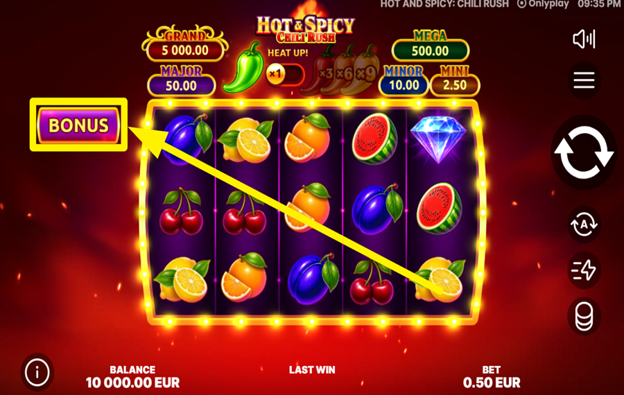Hot and Spicy Chili Rush CHOISISSEZ DES TOURS SUPPLÉMENTAIRES!