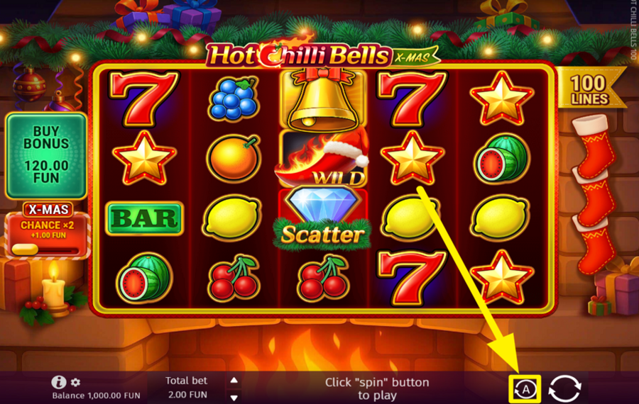 Hot Chilli Bells 100 ACTIVAR GIRO AUTOMÁTICO.