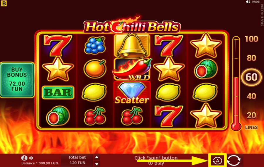 Hot Chilli Bells АКТИВИРУЙТЕ АВТОМАТИЧЕСКИЙ СПИННИНГ.
