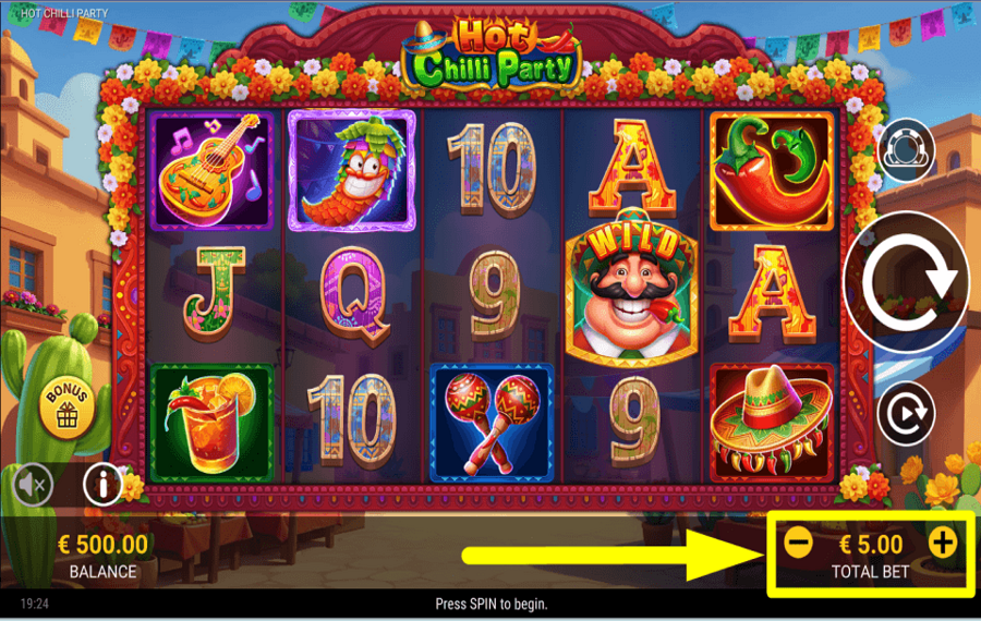 Hot Chilli Party PLACE YOUR WAGER.