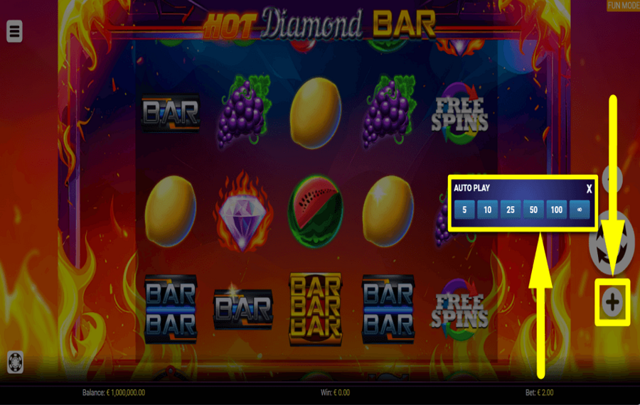 Hot Diamond Bar PROCÉDER AUTOMATIQUEMENT.